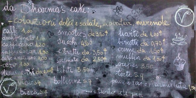 Menu di Dharma's Cake 