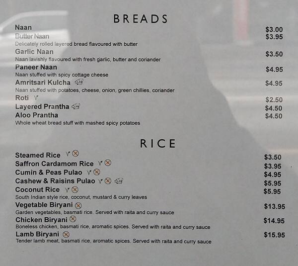Menu at Avrah Progressive Indian Cuisine restaurant, Brunswick East