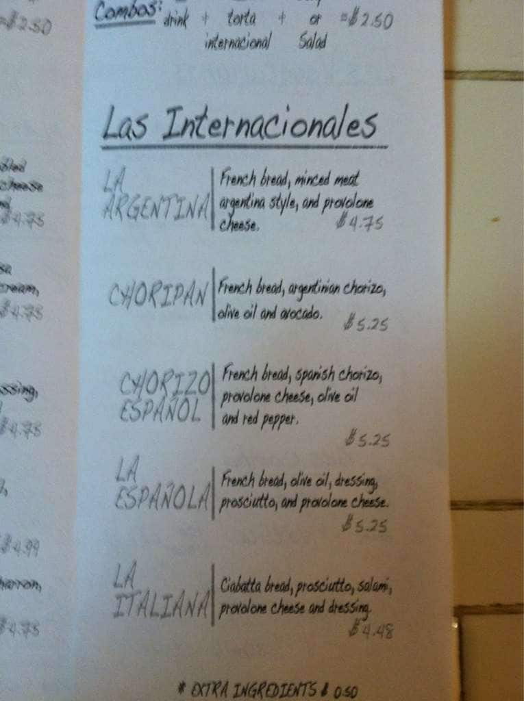 Menu At Las Tortas The Original Mexican Sub Restaurant, McAllen, N 10th St