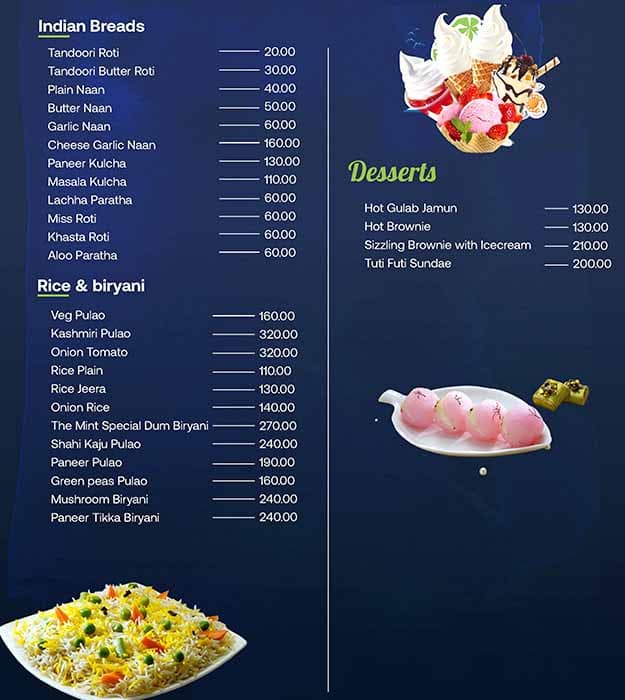 Menu at The Real Mint Cafe & Restro, Raipur