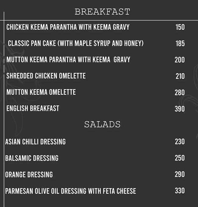 Menu of Tamas Cafe & Kitchen, Raja Park, Jaipur