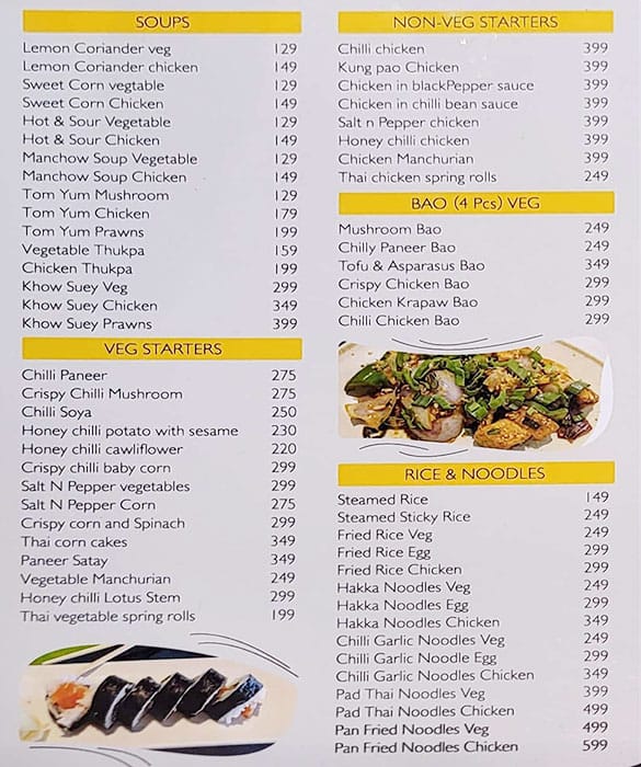 Menu of chopsticks restaurant discount