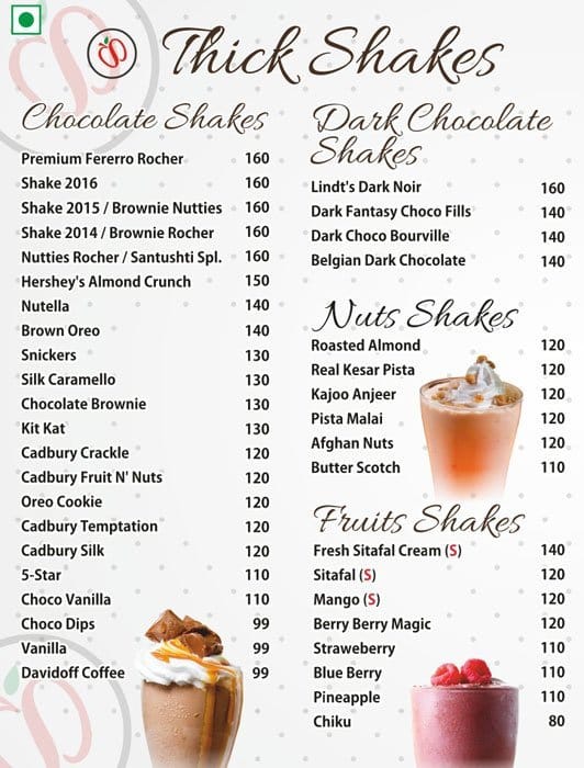 Santushti Shakes And More Menu Zomato