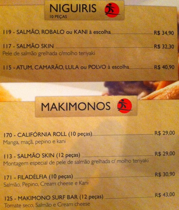 Mormaii Surf Bar cardápio