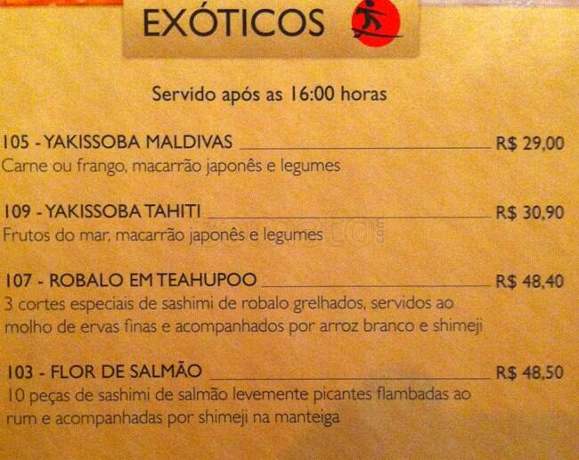 Mormaii Surf Bar cardápio