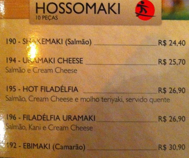 Mormaii Surf Bar cardápio