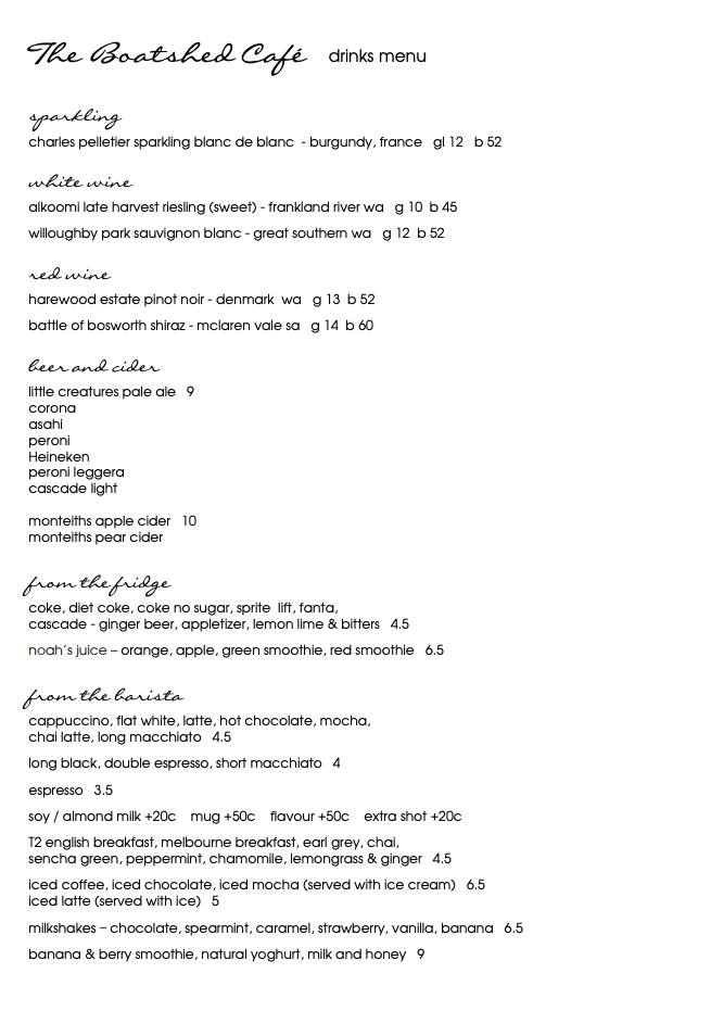 Menu At The Boatshed Restaurant South Perth menu-at-the-boatshed-restaurant-south-perth