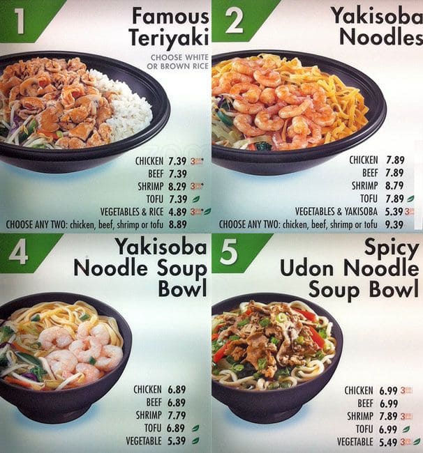 Teriyaki Experience Menu Menu Untuk Teriyaki Experience Oakridge