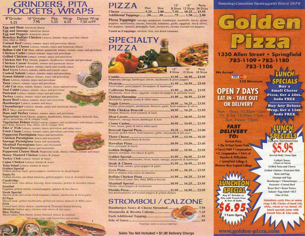 gold star pizza menu