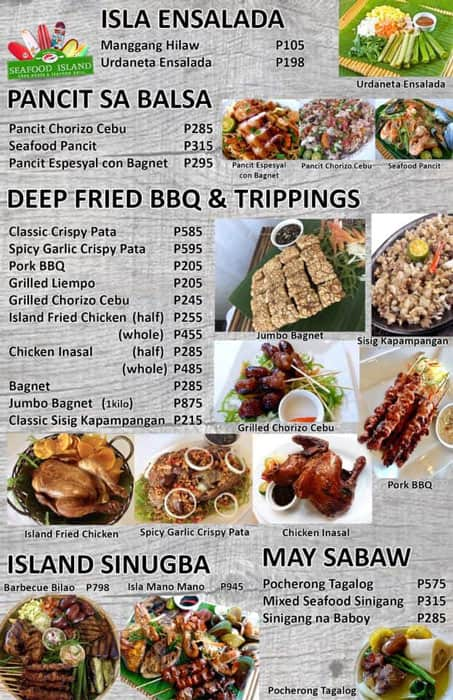 Menu at Seafood Island - SM Seaside City Cebu restaurant, Cebu City ...