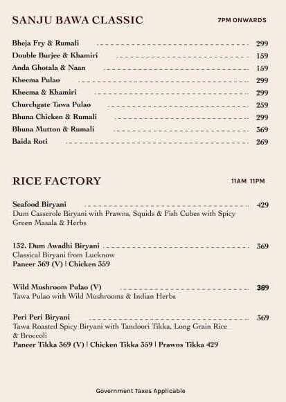 The Grove Kitchen & Bar menu