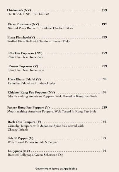 The Grove Kitchen & Bar menu