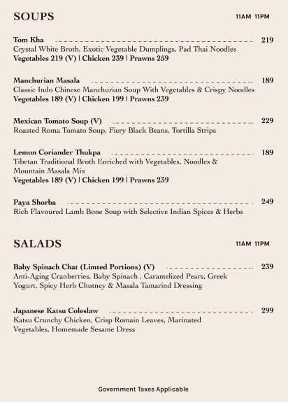 The Grove Kitchen & Bar menu