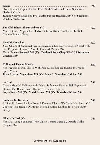 The Grove Kitchen & Bar menu