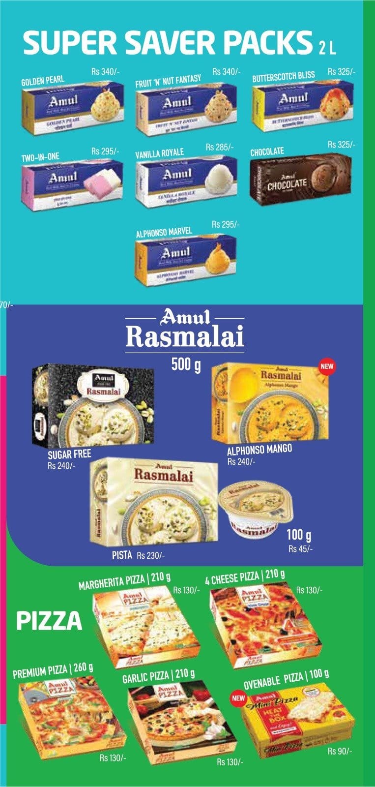 Menu of Amul Frozen Desserts & Ice Cream, JP Nagar, Bangalore