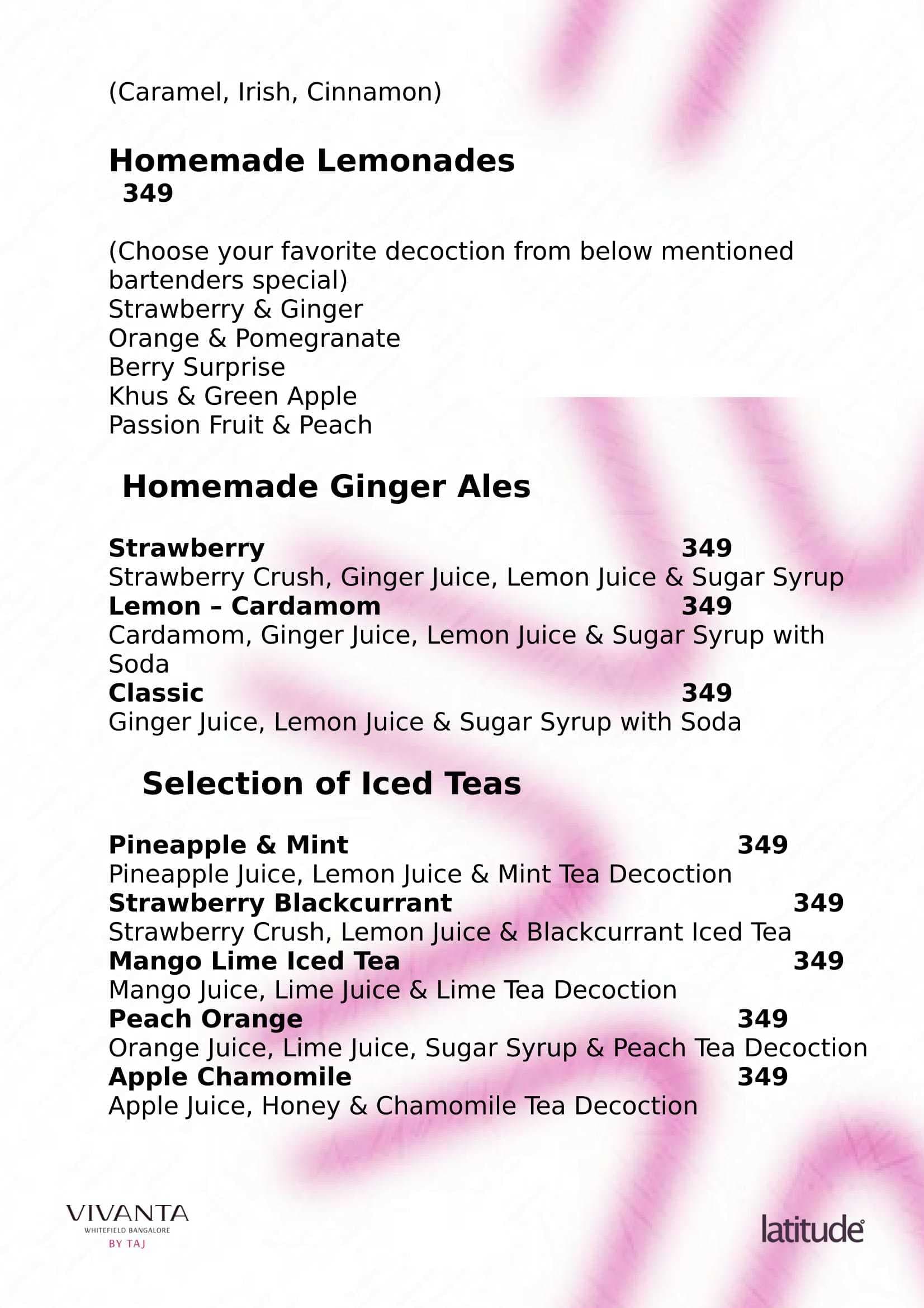 Latitude Vivanta By Taj Menu Zomato