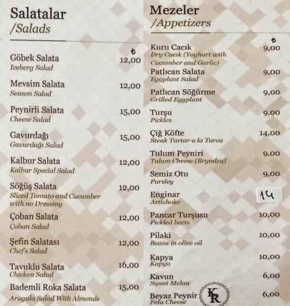 Kalbur Et ve Kebap Restaurant Menü Zomato Türkiye