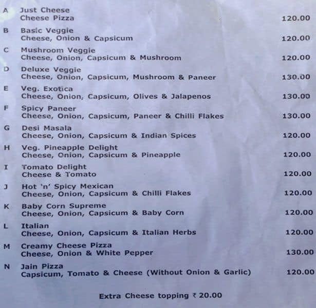 Pizza Den Menu, Menu for Pizza Den, Paradise Circle, Secunderabad Zomato