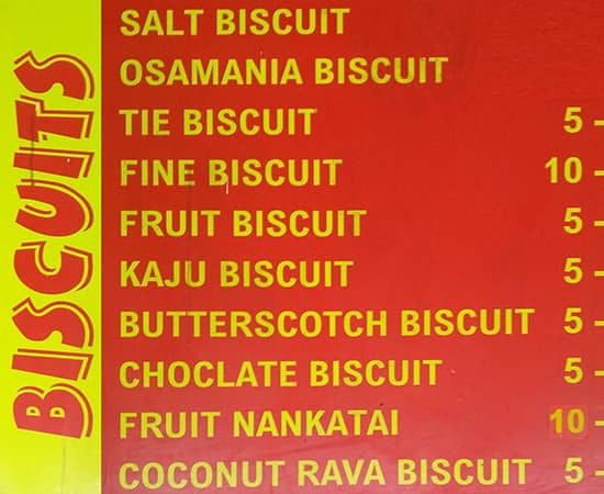 Adarsh Cafe menu