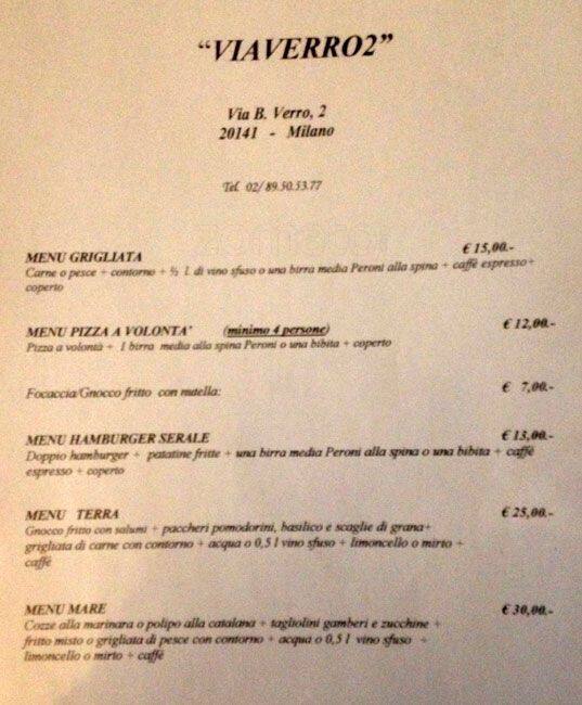 Menu di Verro2 