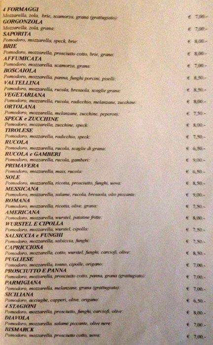 Menu di Verro2 