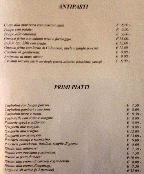 Menu di Verro2 