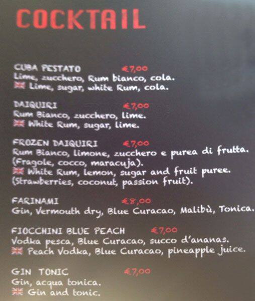 Menu di Farinami 