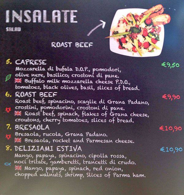 Menu di Farinami 