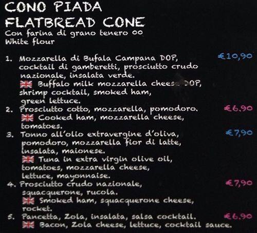 Menu di Farinami 