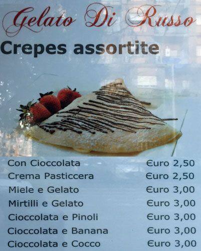 Menu di Il Gelato Di Russo 