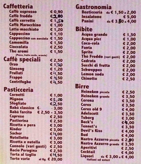 Menu di Gusto Napoli 