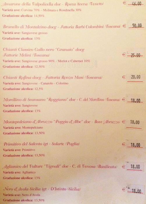 Menu di Caffé ai Banchi Vecchi 