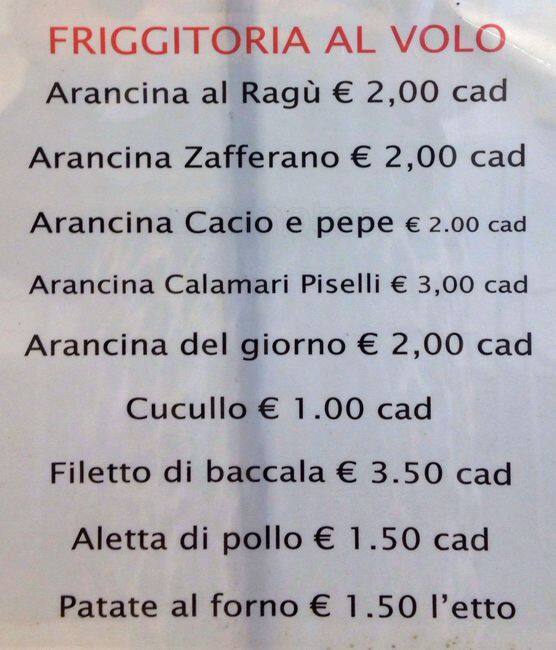 Menu di RosticceRì 
