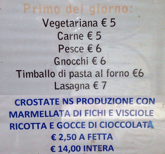 Menu di RosticceRì 
