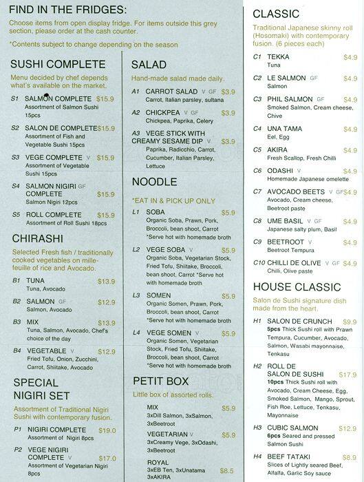 Wasabi Japanese Restaurant Menu Urbanspoon/Zomato