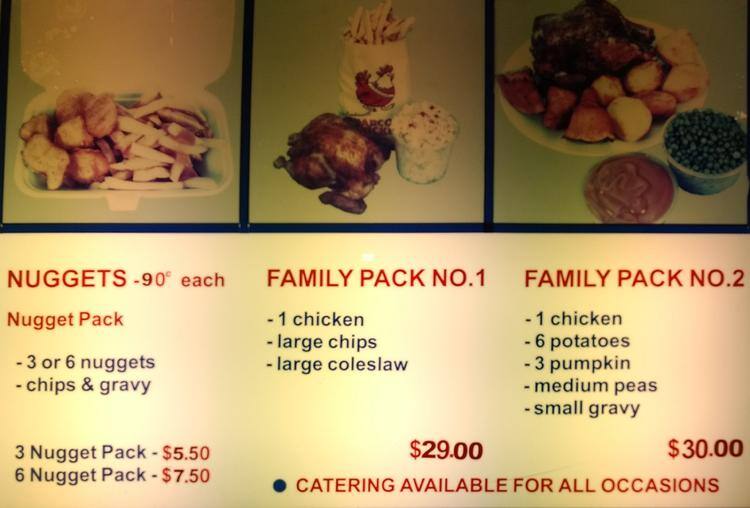 Menu at Charcoal Chicken restaurant, Camberwell