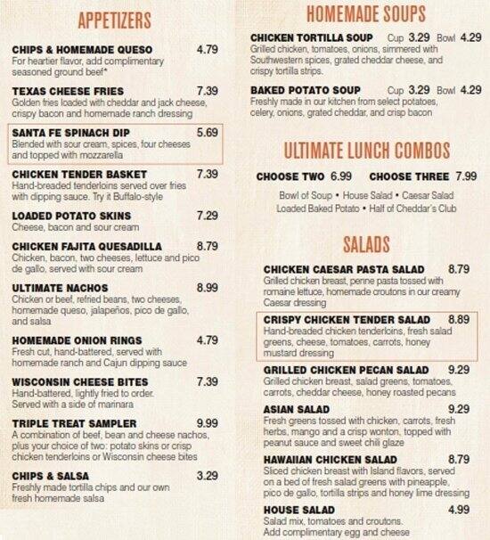 Cheddar S Scratch Kitchen Menu