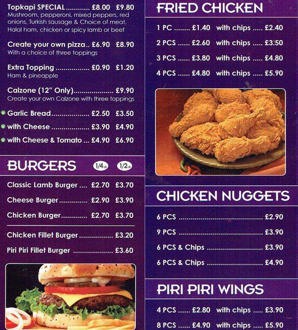 Topkapi menu
