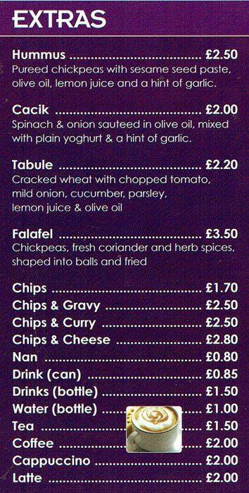 Topkapi menu
