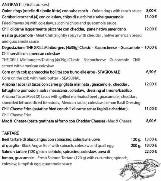 Menu di The Grill Duecentodue 