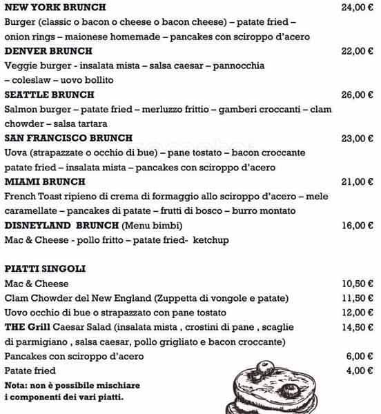 Menu di The Grill Duecentodue 