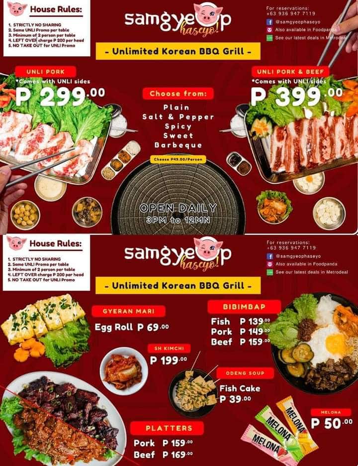 Menu at Above Sea Level Urban Flavors restaurant, Quezon City, 18 Mindanao Avenue