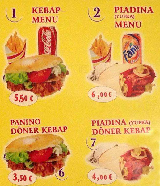 Menu di Istanbul Kebap-Pizza 