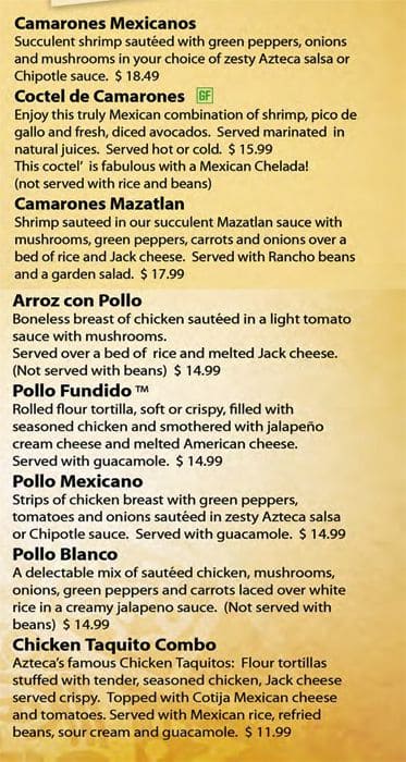 Menu at Torero’s Mexican Restaurant & Cantina – Tacoma, Tacoma, Tacoma ...