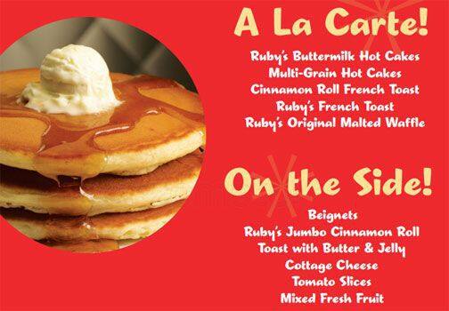 Menu at Ruby's restaurant, Oceanside, 1 Oceanside Pier #1