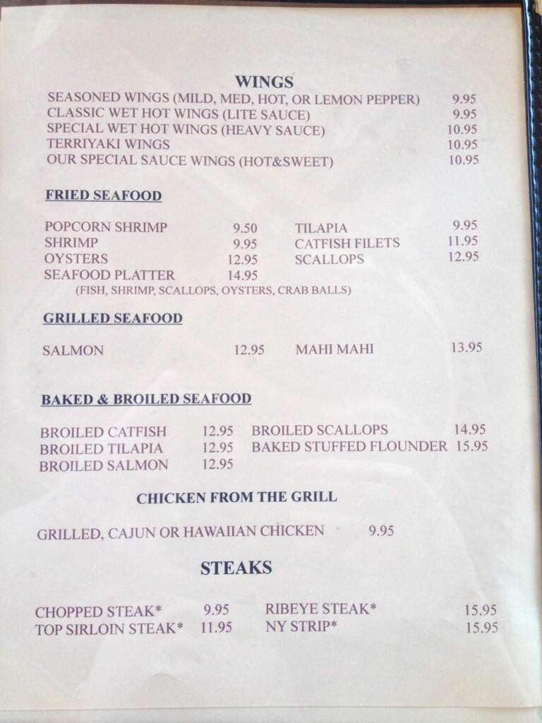 Menu at Classic Kitchen steakhouse, Calhoun