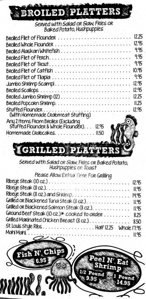 Menu at Walkertown Seafood Shack fast food, Walkertown