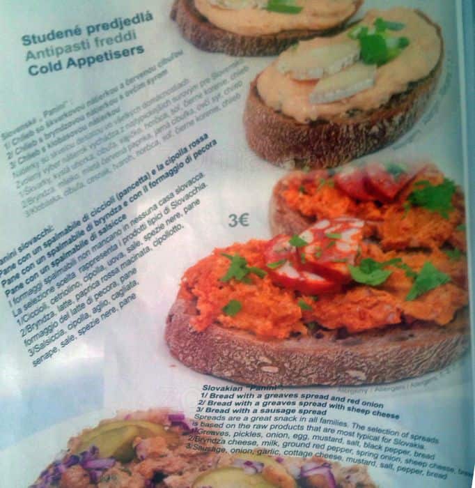 Menu di Andy's Corner 