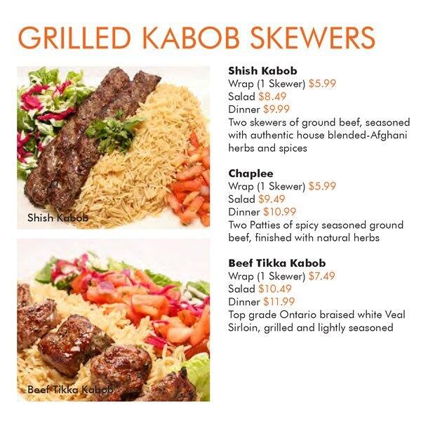 Naan and Kabob Menu, Menu for Naan and Kabob, Scarborough, Toronto