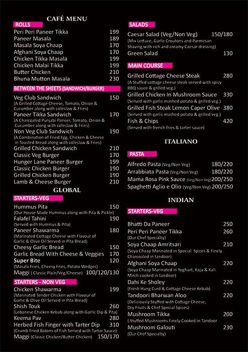Hunger Lane Menu Menu For Hunger Lane Chhatarpur New Delhi Zomato